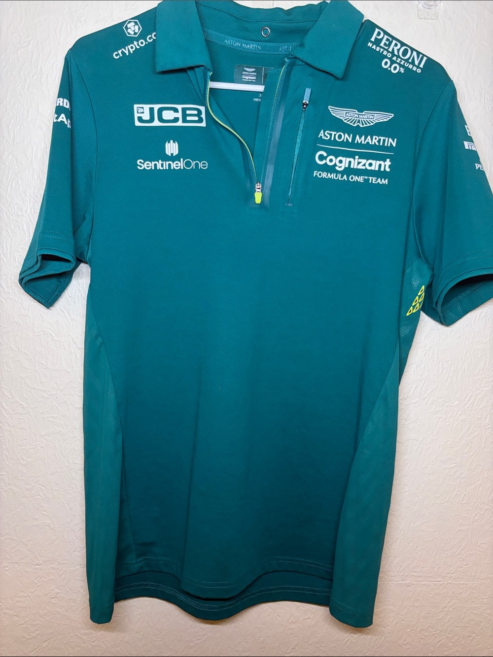 Men’s Teal Performance Polo Shirt - Zip Neck